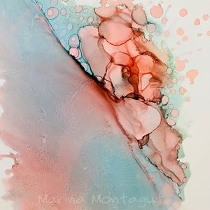 Original Alcohol Ink painting on Yupo paper14x11